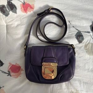 Michael Kors Purple Crossbody Bag with Gold Accents